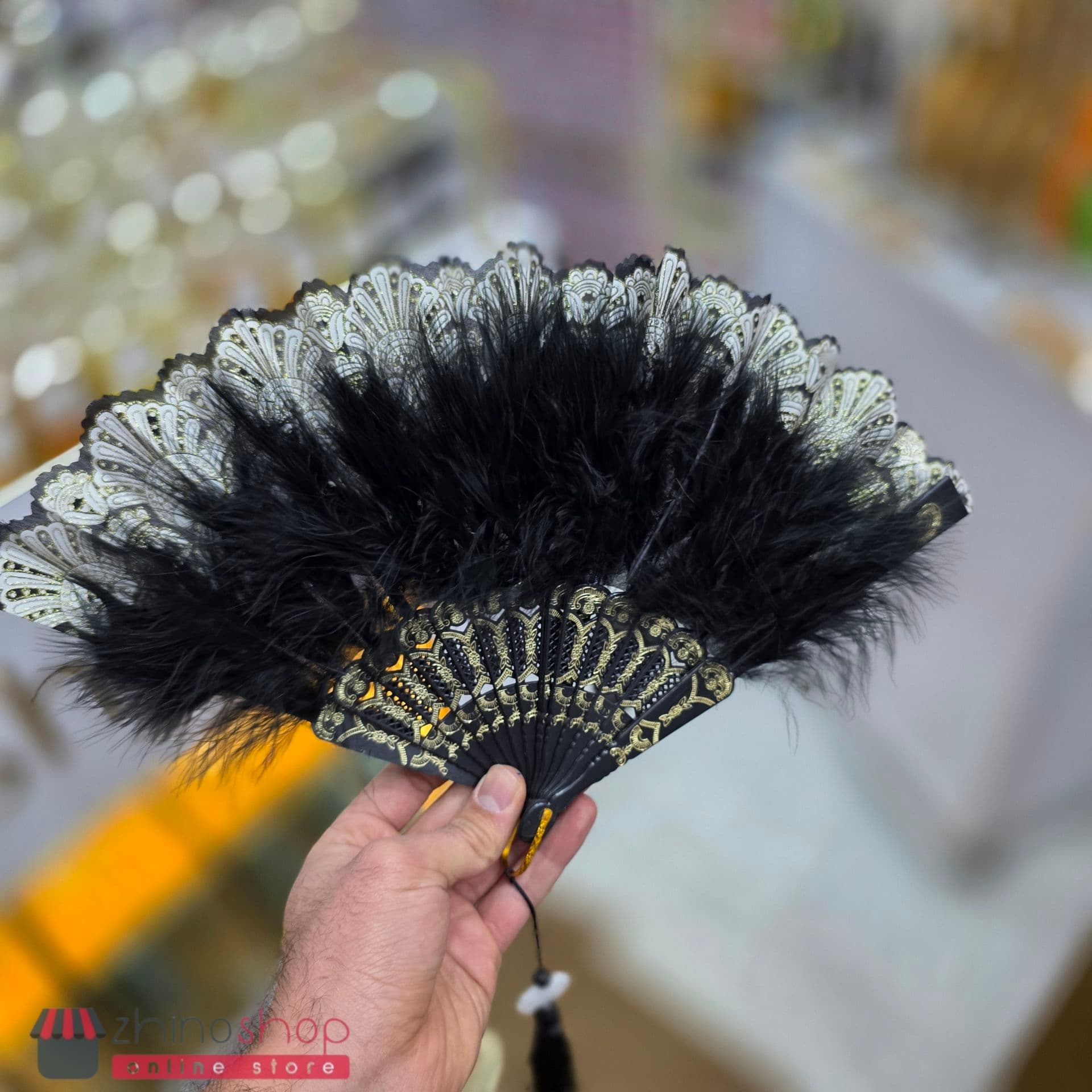 باد بزن زیبای عروس طرح پر — تصویر ۵