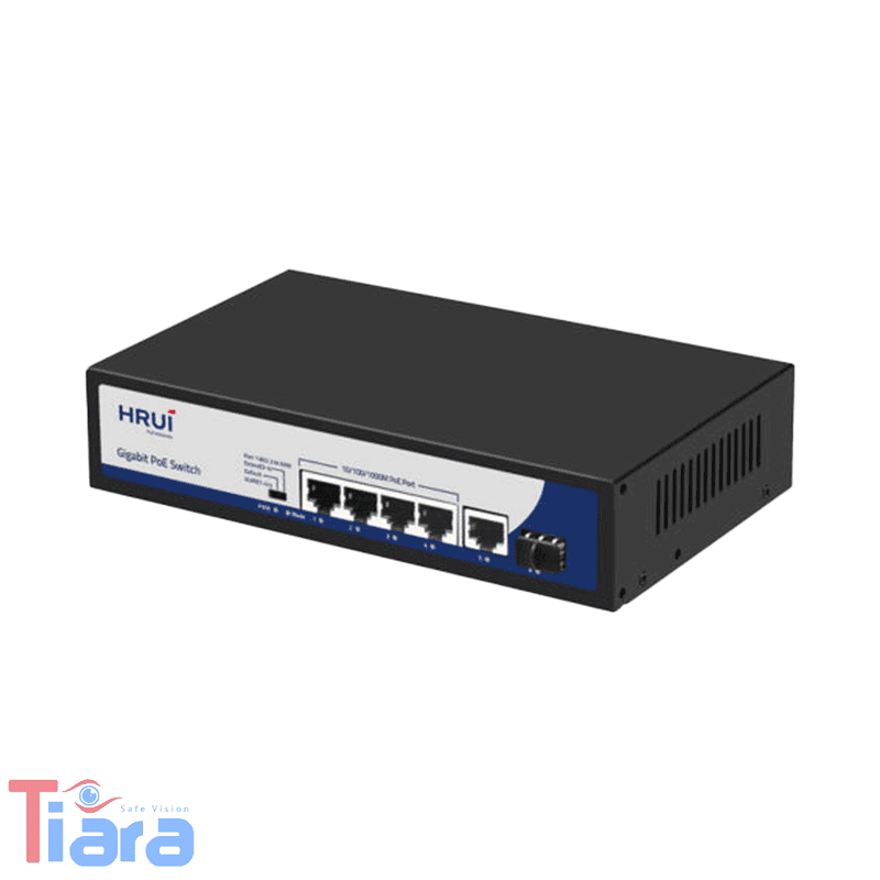 سوئیچ شبکه PoE برند HRUI مدل HR901-AXG-411NS-120 — تصویر ۲
