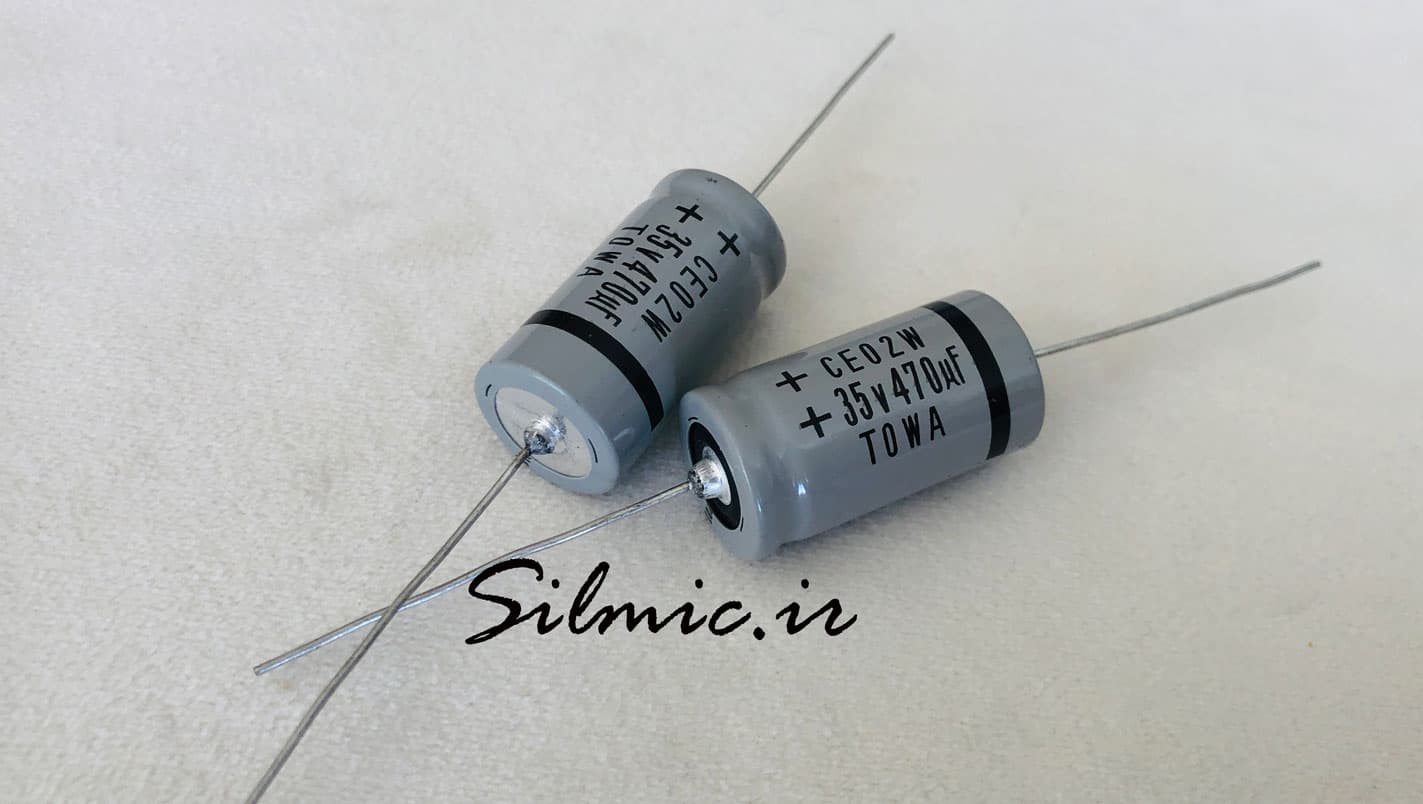 خازن های فای 470 میکرو فاراد 35 ولت اکسیال TOWA ژاپن و صدایی فوق العاده گرم — تصویر ۳