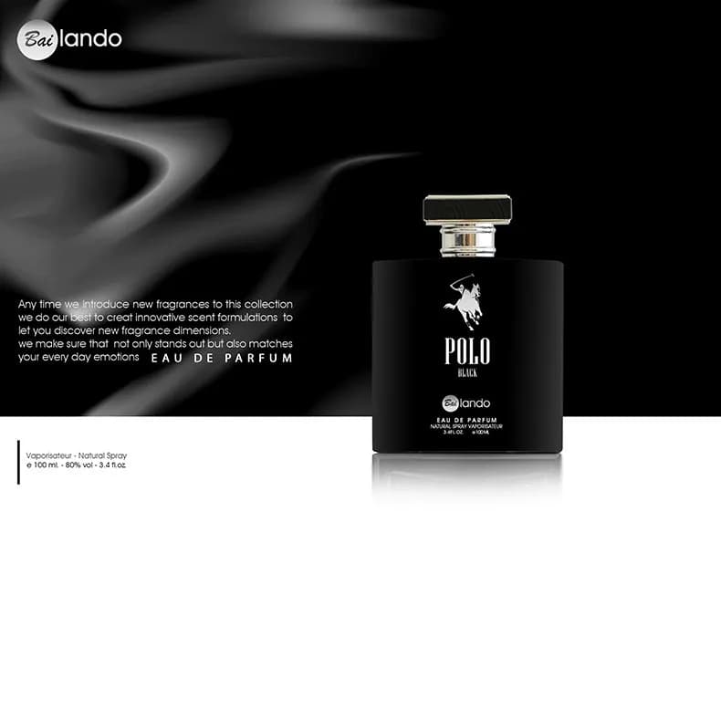 ادکلن مردانه پلو مشکی بایلندو رایحه Polo Black حجم 100 میلی لیتر — تصویر ۲