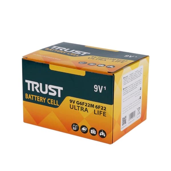 باتری کتابی ۹ ولت تراست Trust Ultra Life G۶F۲۲M – بسته ۱۰ عددی — تصویر ۳