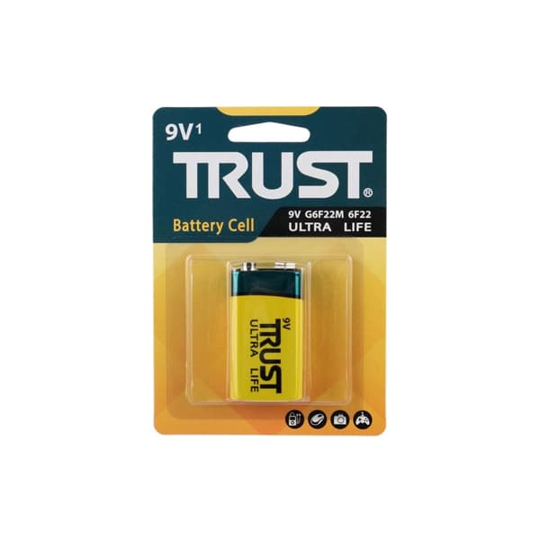 باتری کتابی ۹ ولت تراست Trust Ultra Life G۶F۲۲M – بسته ۱۰ عددی — تصویر ۲