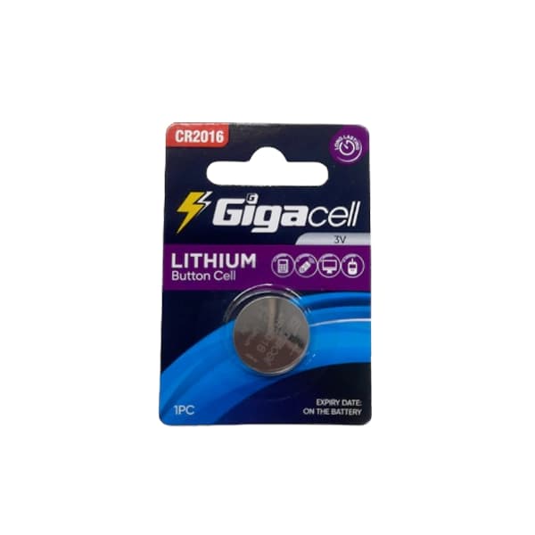 باتری سکه ای گیگاسل Gigacell CR۲۰۱۶ – بسته ۵۰ عددی — تصویر ۲