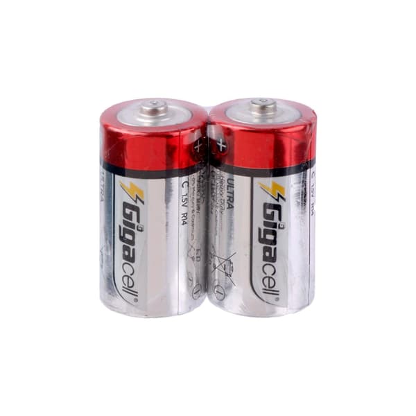 باتری متوسط گیگاسل Gigacell Ultra Heavy Duty R۱۴ C2 – بسته ۱۲ جفت