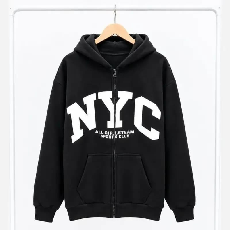 سویشرت زنانه NYC فلامنت داخل کرکی فری سایز