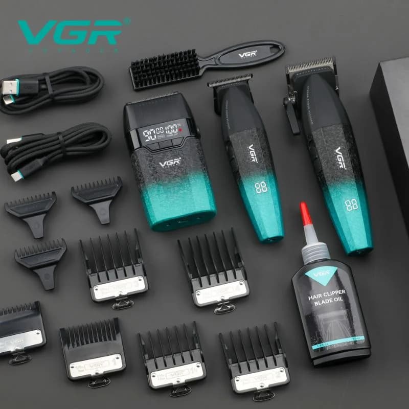 ست 3عددماشین اصلاح،خط زن و شیور وی جی آر مدل V-640 S3 ‏(AR) — تصویر ۵