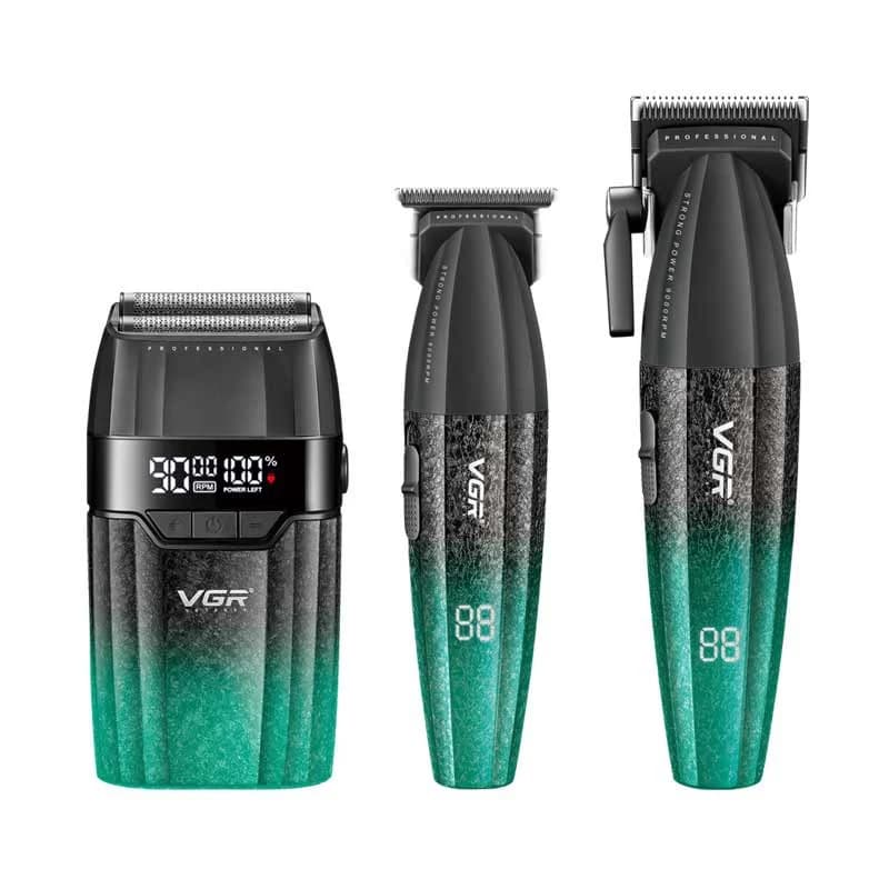 ست 3عددماشین اصلاح،خط زن و شیور وی جی آر مدل V-640 S3 ‏(AR)