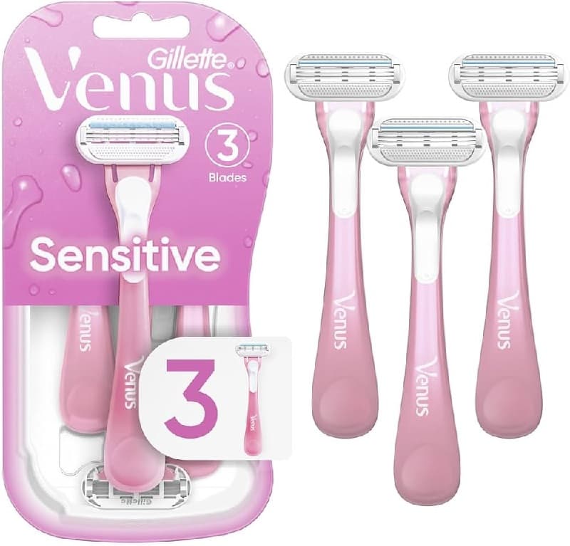 تیغ اصلاح 3 عددی ژیلت ونوس زنانه مدل Sensitive