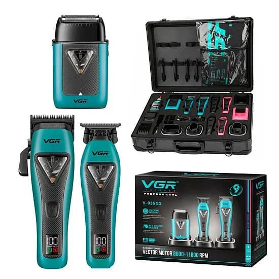 ست 3عددی ماشین اصلاح،خط زن و شیور وی جی آر مدل V035 S3 ‏(AR) — تصویر ۶