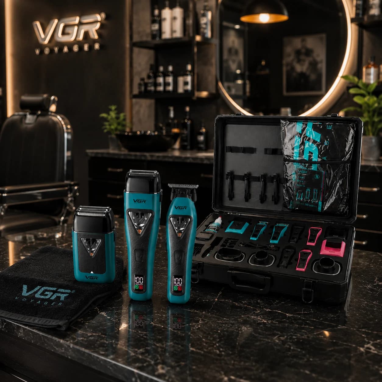 ست 3عددی ماشین اصلاح،خط زن و شیور وی جی آر مدل V035 S3 ‏(AR) — تصویر ۷