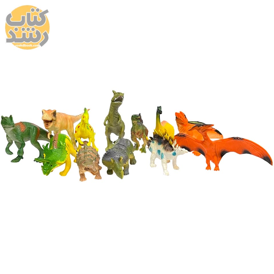 اسباب بازی حیات وحش دایناسورها 12 عددی (متوسط)