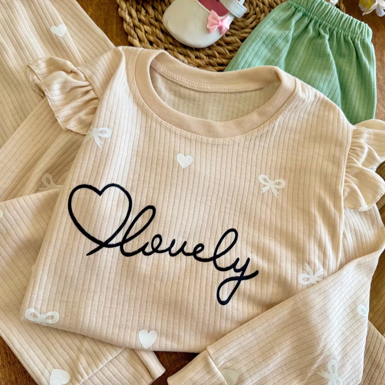 بلوز شلوار کبریتی چین دار Lovely کد 6956 — تصویر ۲