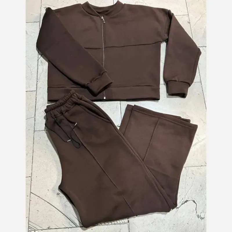 ست بامبر و شلوار بگ دورس داخل کرکی سایز 36 تا 44 — تصویر ۵