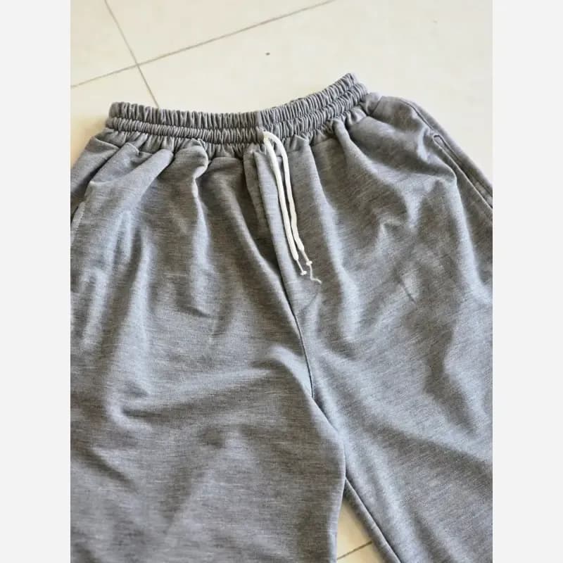 شلوار اسلش فول بگ مشکی طوسی برفی سایز XXL XXXL مناسب آقایان و خانم ها قد 115 — تصویر ۵