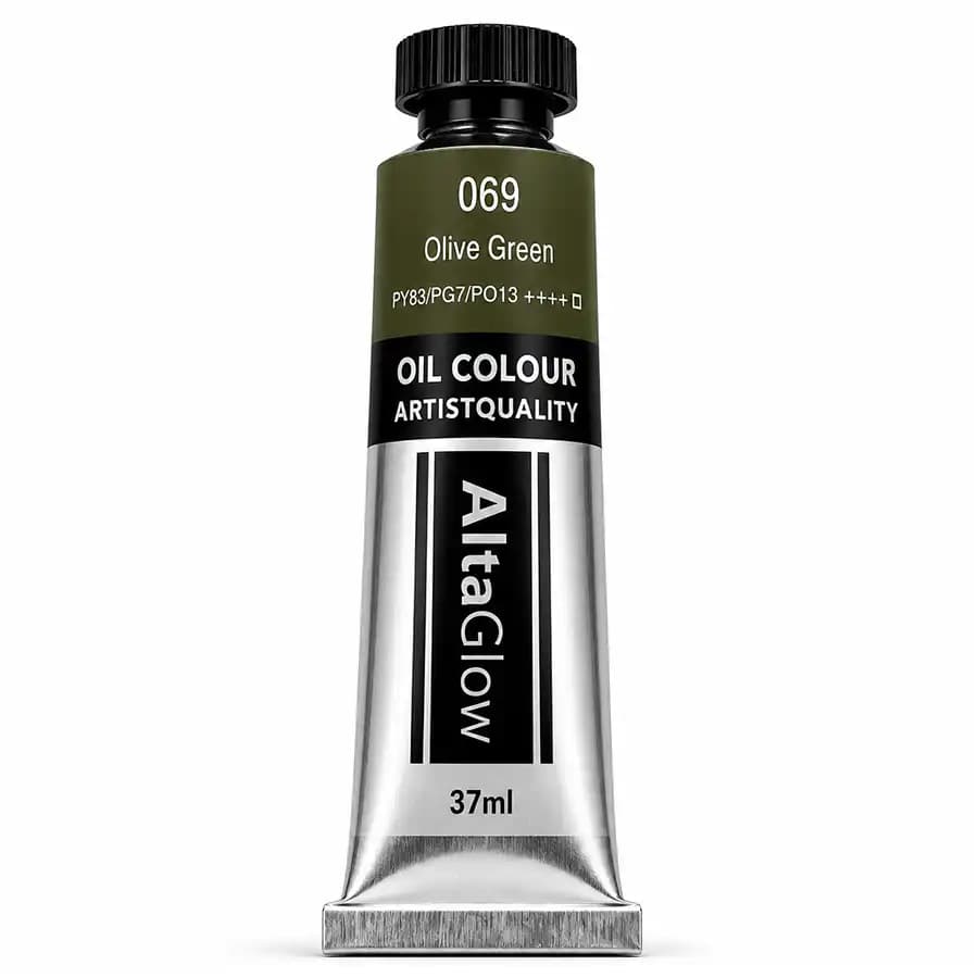 رنگ روغن آلتا گلو رنگ Olive Green کد 069 حجم 37 میلیلیتر