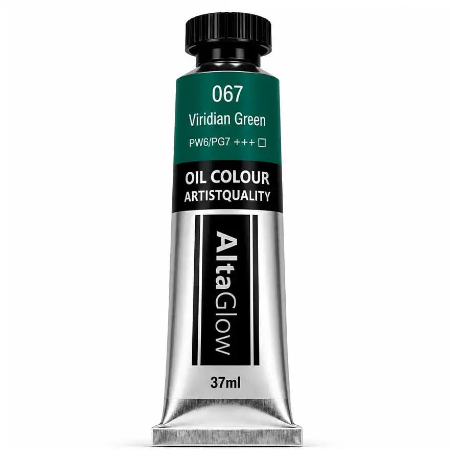 رنگ روغن آلتا گلو رنگ Viridian Green کد 067 حجم 37 میلی‌لیتر
