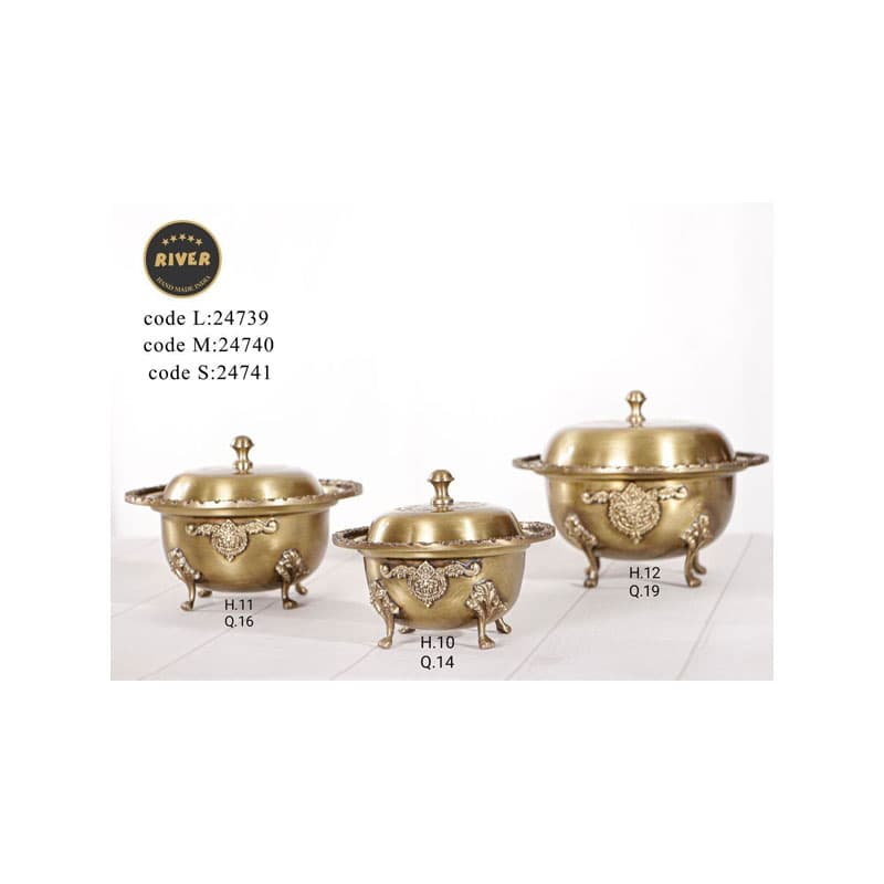 شکلات خوری برنجی دربدار ترنج 24740