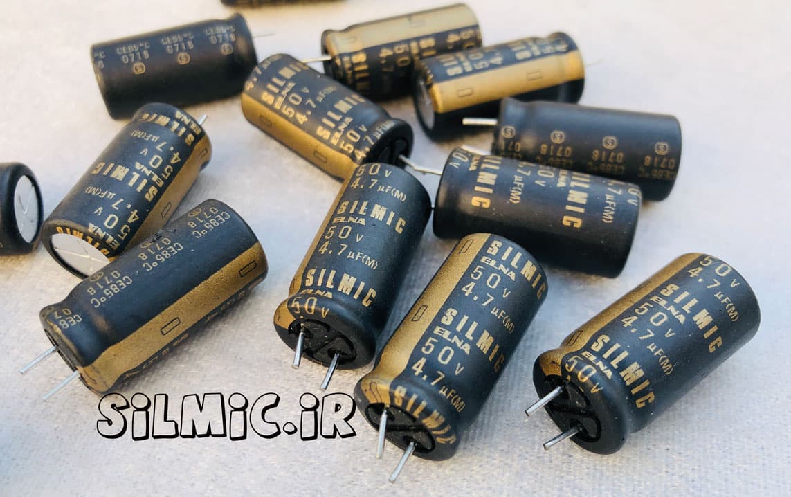 خازن سیلمیک 4.7 میکرو فاراد 50 ولت ELNA های گرید صوتی ROS ( SILMIC )