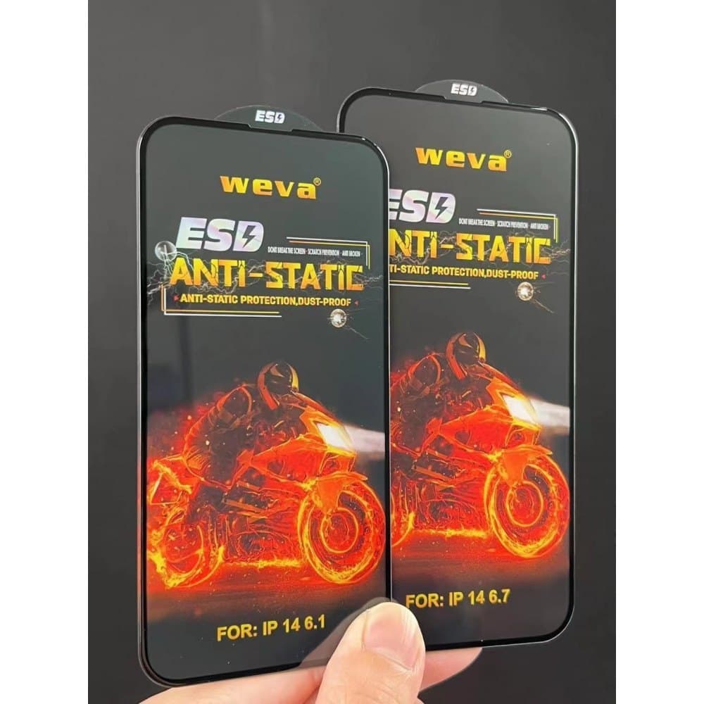 گلس تمام صفحه شیشه ای weva anti static برای ایفون13/13 پرو