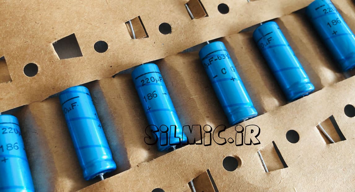 خازن اکسیال 220 میکرو فاراد 63 ولت PHILIPS هلند با طول عمر بسیار بالا — تصویر ۲