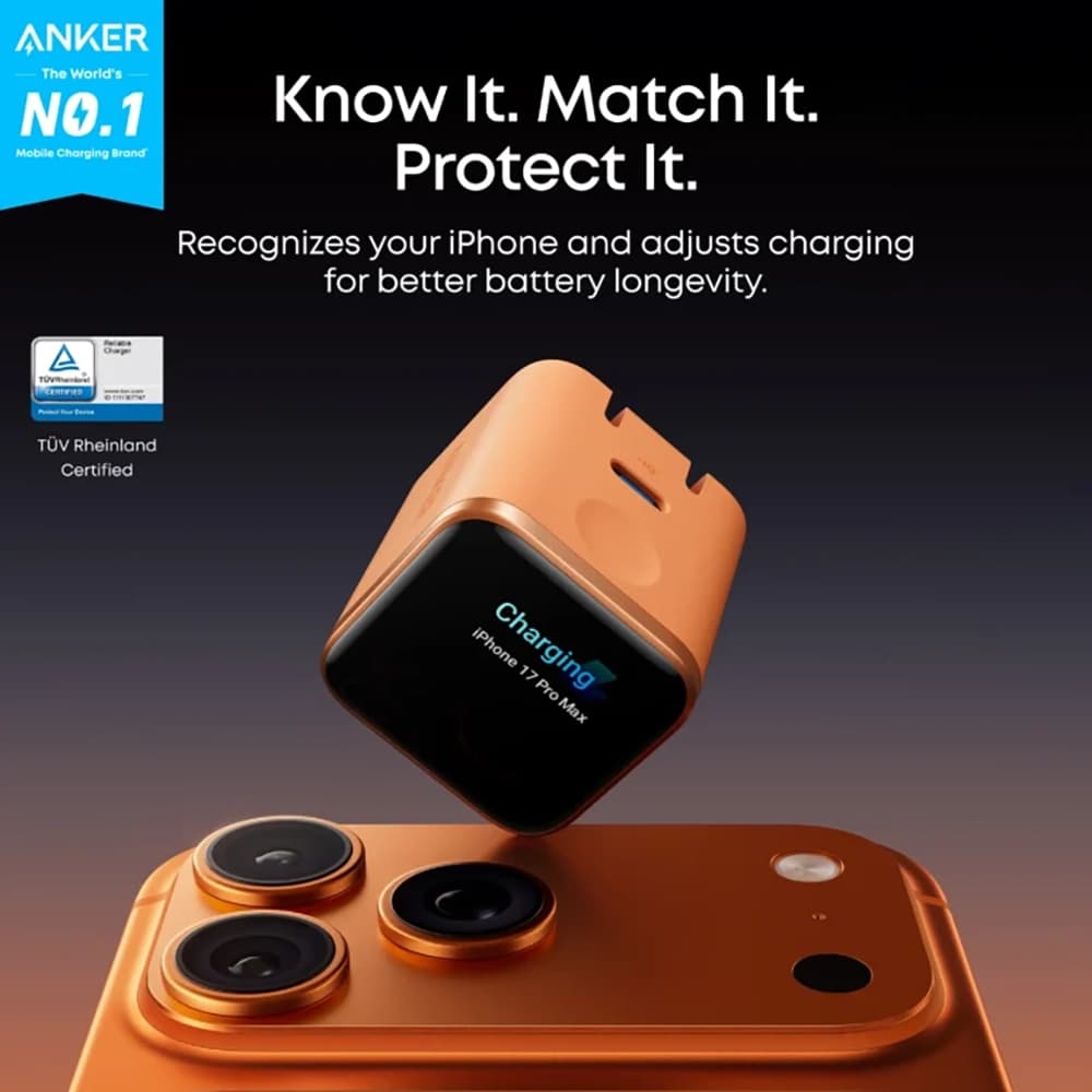 شارژر اصلی 45 وات انکر Anker Nano مدل A121D USB-C PD — تصویر ۴
