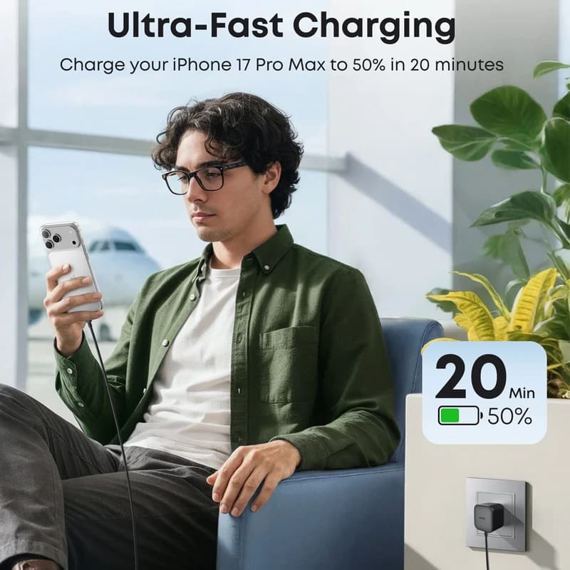 شارژر اصلی 45 وات انکر Anker Nano مدل A2692K11 USB-C PD مشکی — تصویر ۵