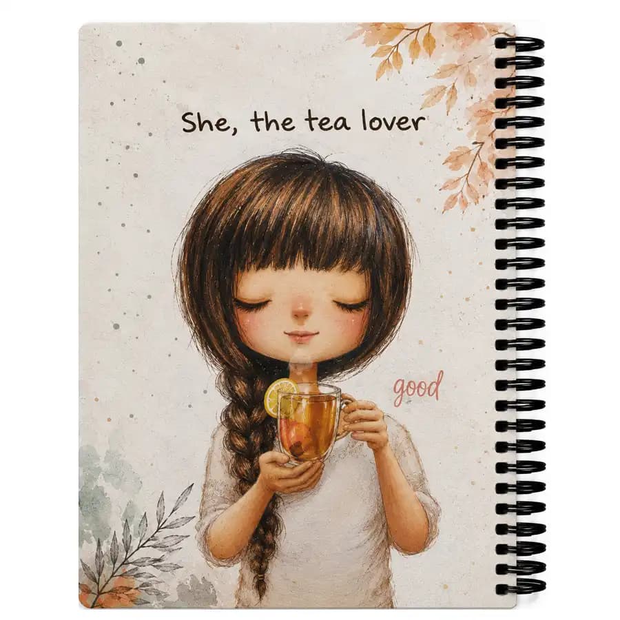 دفتر خط دار 100 برگ دات نوت مدل یوگا لاور (tea lover)