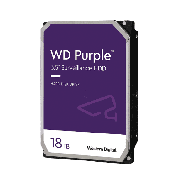 هارد دیسک اینترنال وسترن دیجیتال مدل WD180PURZ ظرفیت 18 ترابایت بنفش