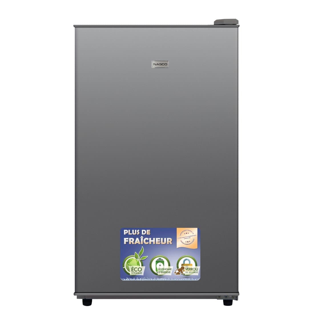 NASCO RÉFRIGÉRATEUR UNE PORTE – AVEC CLE- 90 LITRES – NASF1-100K