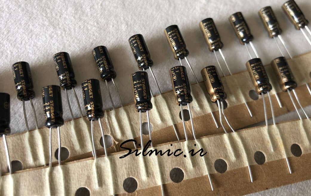 خازن های گرید 4.7 میکرو فاراد 25 ولت صوتی ELNA ژاپن سری STARGET(ROD)