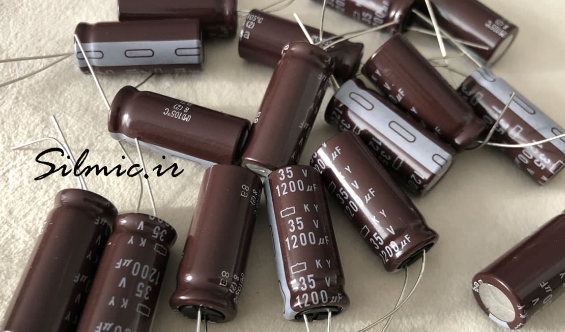 خازن 1200 میکرو فاراد 35 ولت NIPPON ژاپن سری KY با طول عمر بسیار بالا