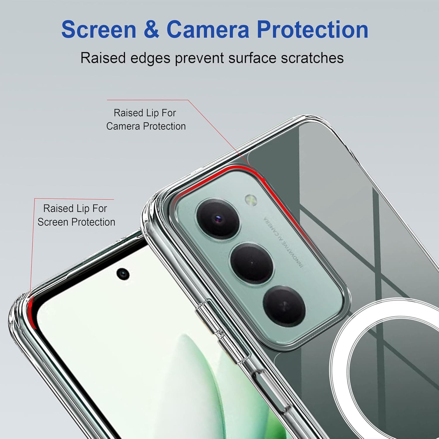 قاب مگ سیف شیائومی Redmi A5 مدل Clear Case Magnetic — تصویر ۴
