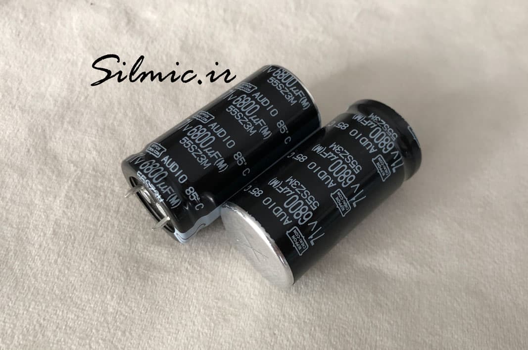 خازن گرید صوتی 6800 میکرو فاراد 71 ولت nippon ژاپن سری cst های ریپل