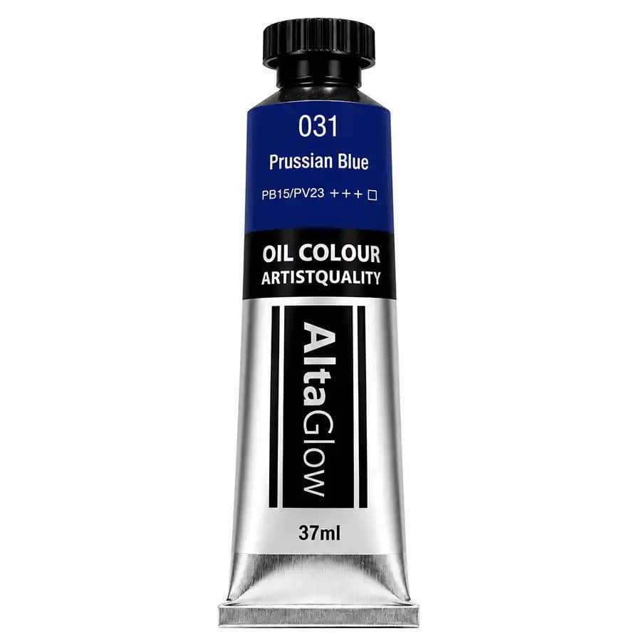 رنگ روغن آلتا گلو رنگ Prussian Blue کد 031 حجم 37 میلی‌لیتر
