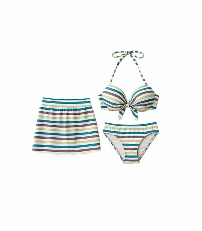 مایو سه تکه کاپدار فنردار beach queen کد 1016
