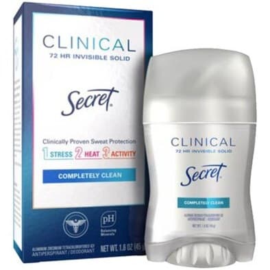 مام ضدتعریق سکرت کلینیکال کامپلیتلی کلین Secret Clinical completely clean 45g
