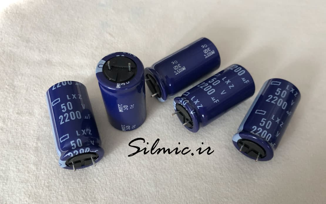 خازن 2200 میکرو فاراد 50 ولت NIPPON ژاپن سری LXZ با ESR پایین و LONG LIFE — تصویر ۳