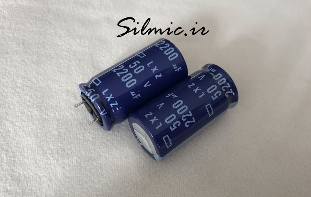 خازن 2200 میکرو فاراد 50 ولت NIPPON ژاپن سری LXZ با ESR پایین و LONG LIFE