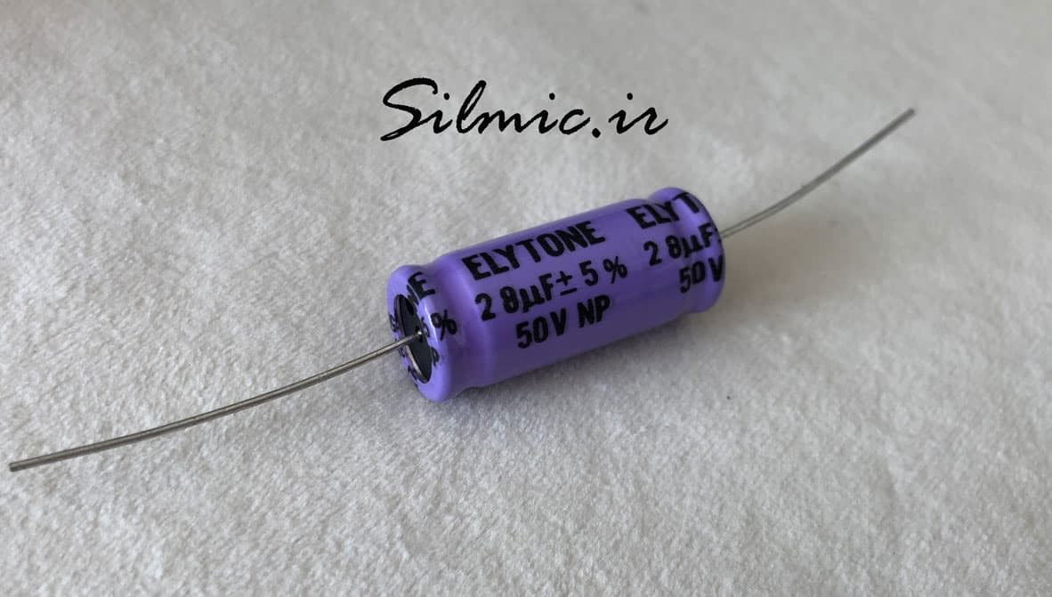 خازن کراس اور بی پلار 28 میکرو فاراد 50 ولت ELYTONE تایوان نوع اکسیال 5%