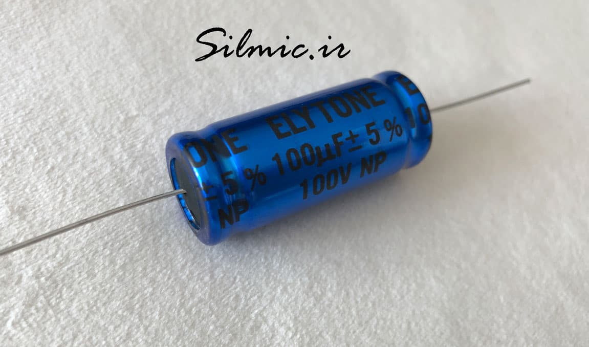 خازن کراس اور بی پلار 100 میکرو فاراد 100 ولت ELYTONE تایوان نوع اکسیال 5%