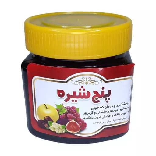 پنج شیره 400 گرمی طبیعی – معجون انرژی زا برای تقویت بدن