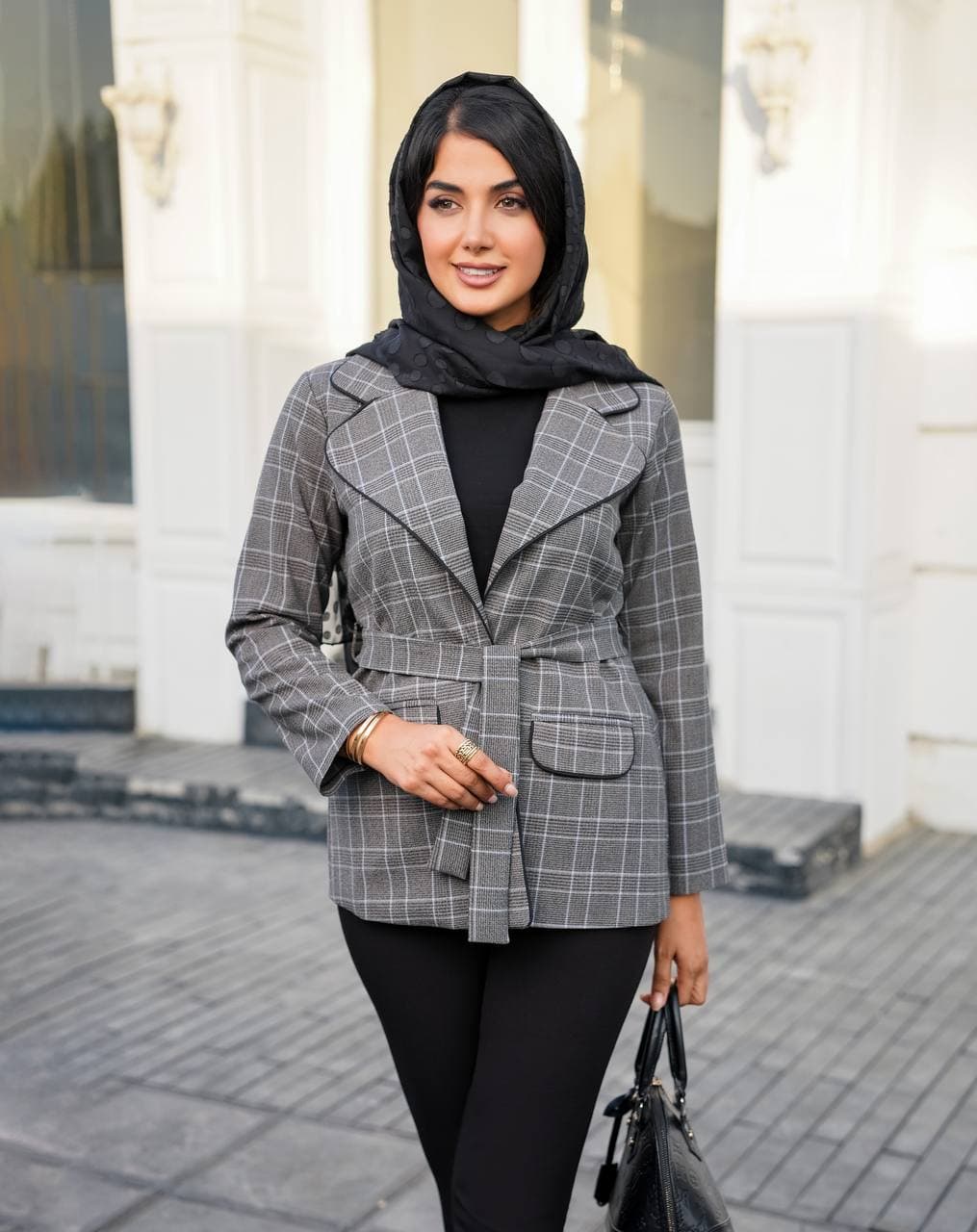 مانتو پاییزه چهارخونه