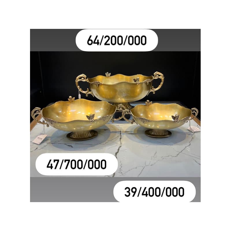 کشکول برنجی بیضی فرشته 23351