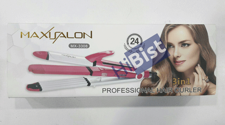 اتو مو 3 کاره حرفه ای MAX SALON مدل MX-3308