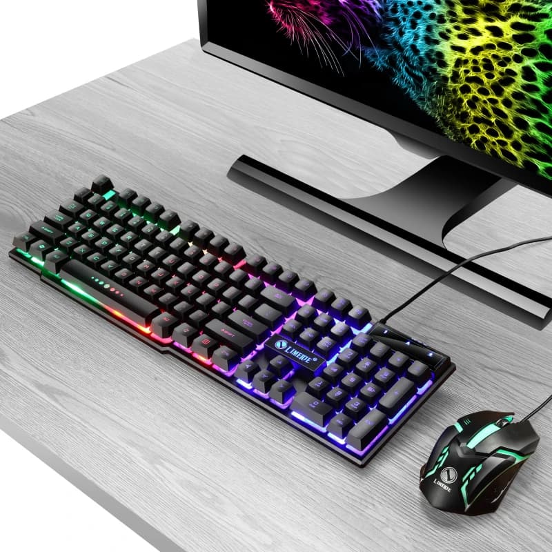 ست کیبورد و موس گیمینگ Limeide مدل GTX300 | باسیم و RGB دار — تصویر ۲