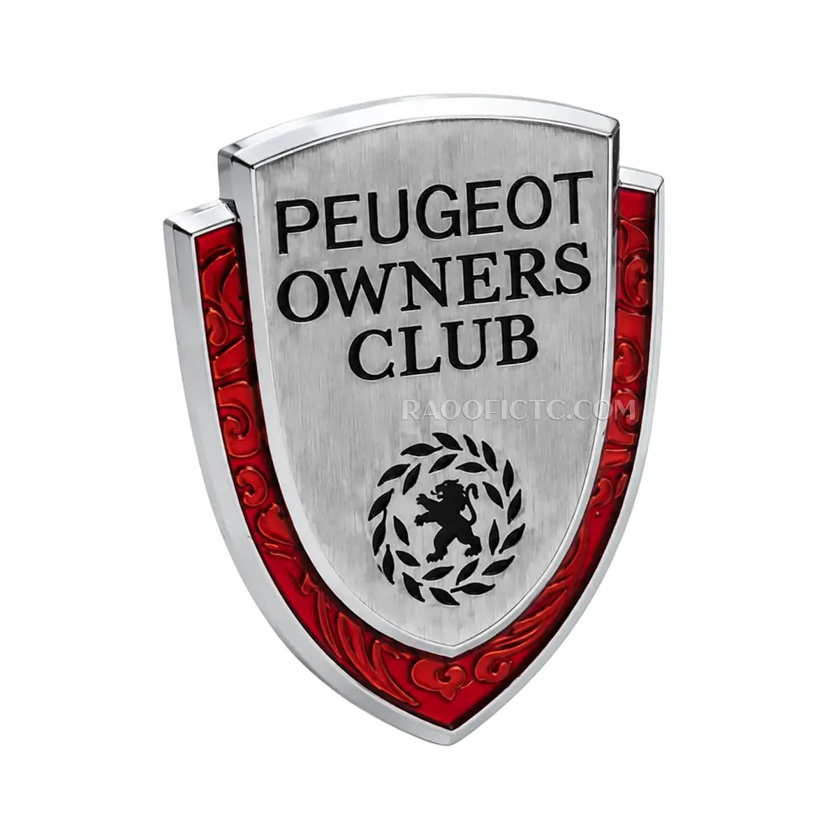 آرم فلزی کلاب پژو سواران PEUGEOT OWNERS CLUB در تنوع رنگی — تصویر ۳