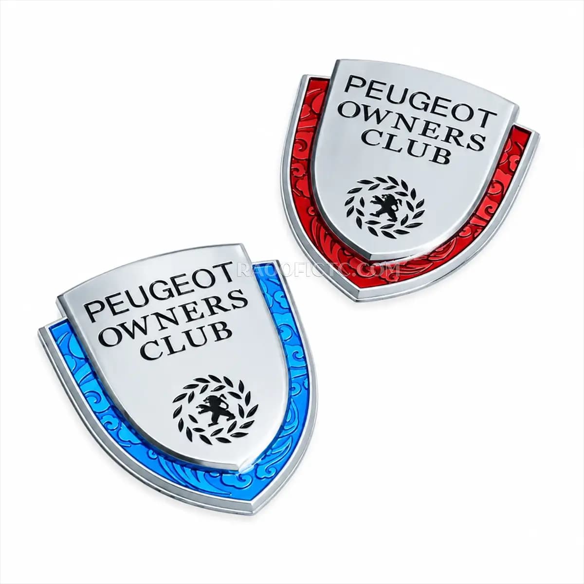 آرم فلزی کلاب پژو سواران PEUGEOT OWNERS CLUB در تنوع رنگی — تصویر ۴