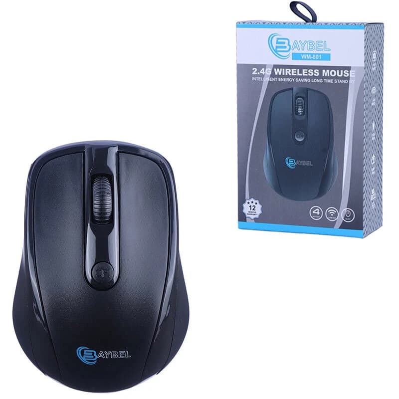 موس بی سیم BAYBEL مدل WM-801 | بی‌صدا با DPI قابل تنظیم — تصویر ۲