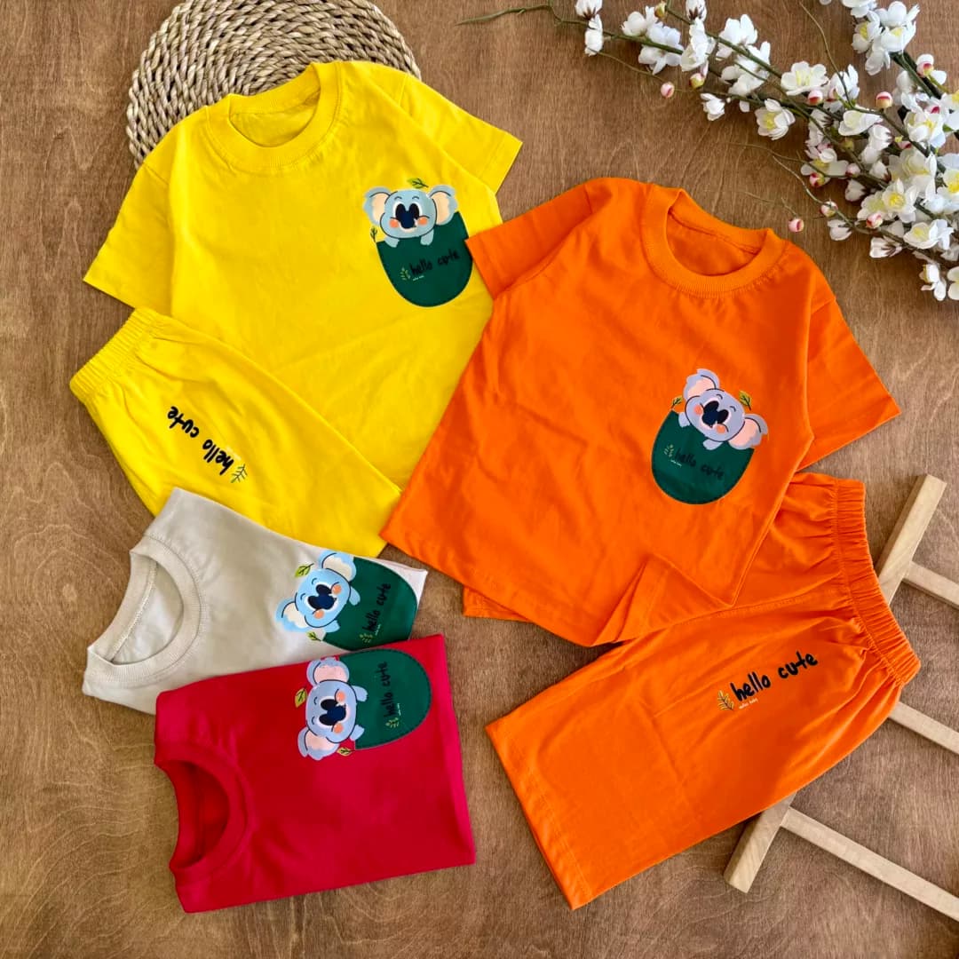 تیشرت شلوارک کوآلا جیبی Cute سایز40،45 کد 6459