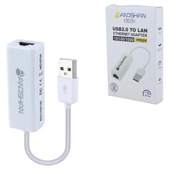 تبدیل USB به LAN انوشان مدل A-822 — تصویر ۲
